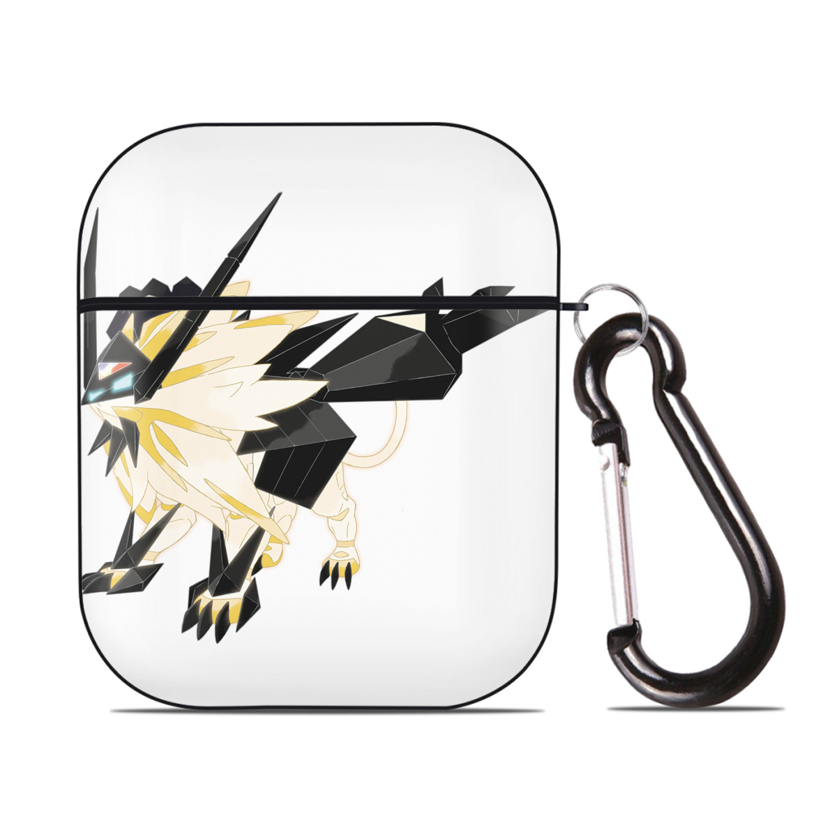 （画像用） ポケットモンスター Pokémon AirPods 第2世代保護ケース ハードシェル ブラック 耐衝撃・防指紋・カラビナ付き