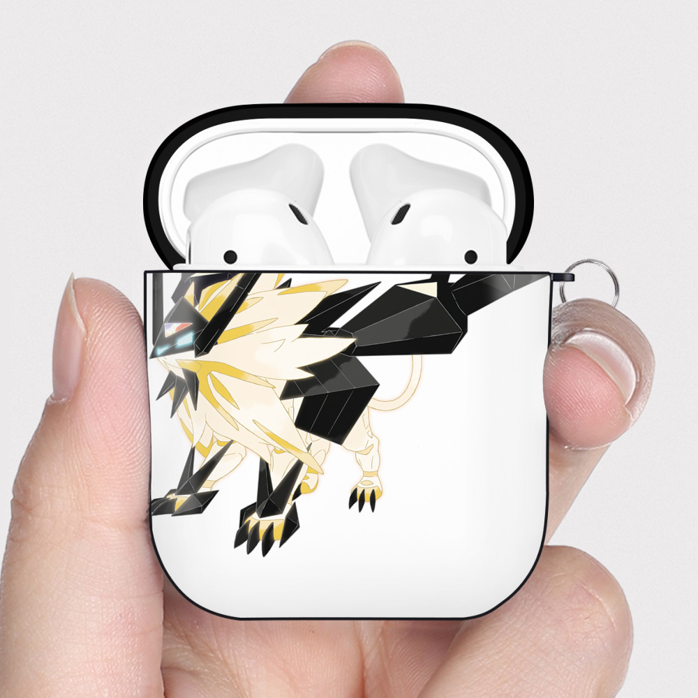 （画像用） ポケットモンスター Pokémon AirPods 第2世代保護ケース ハードシェル ブラック 耐衝撃・防指紋・カラビナ付き