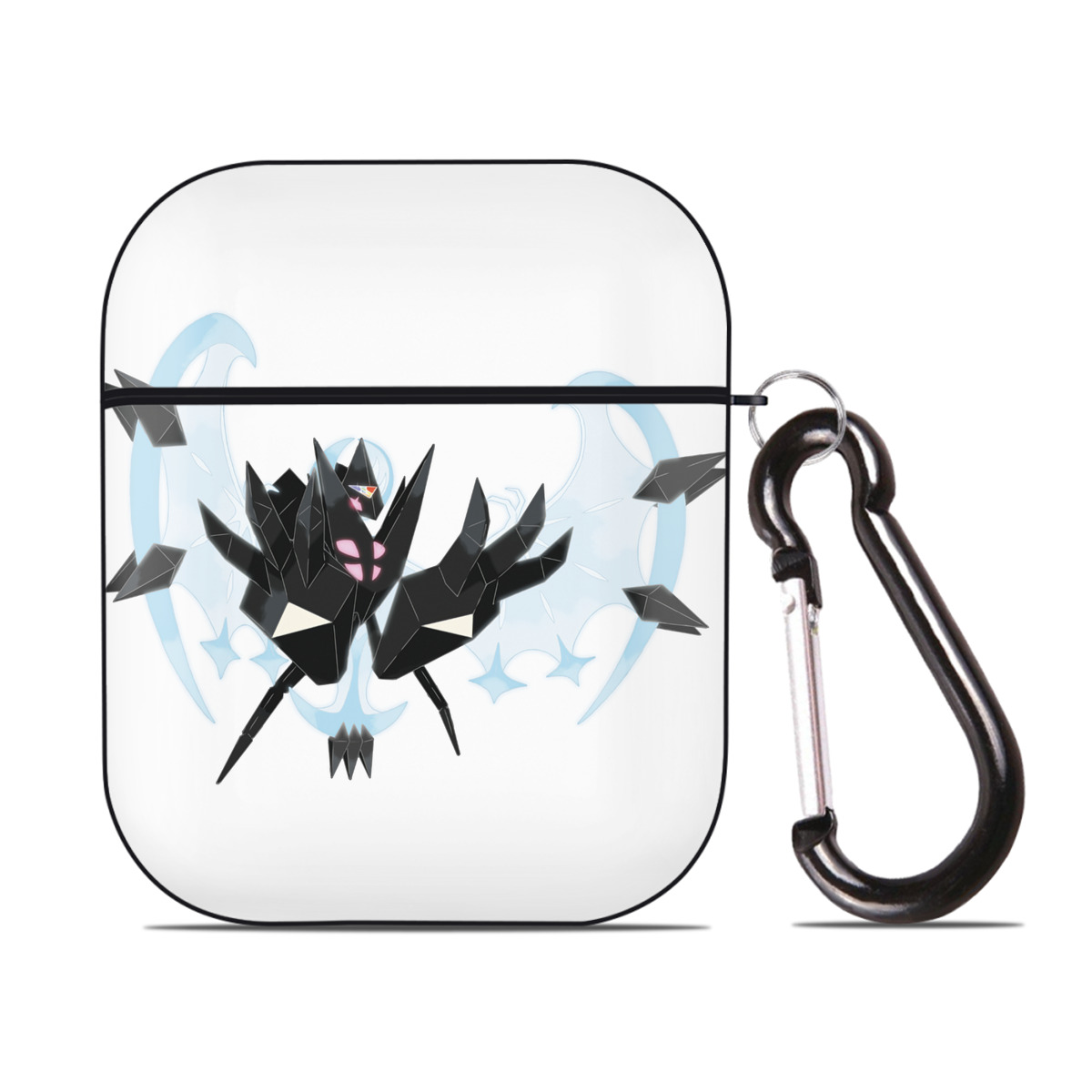（画像用） ポケットモンスター Pokémon AirPods 第2世代保護ケース ハードシェル ブラック 耐衝撃・防指紋・カラビナ付き