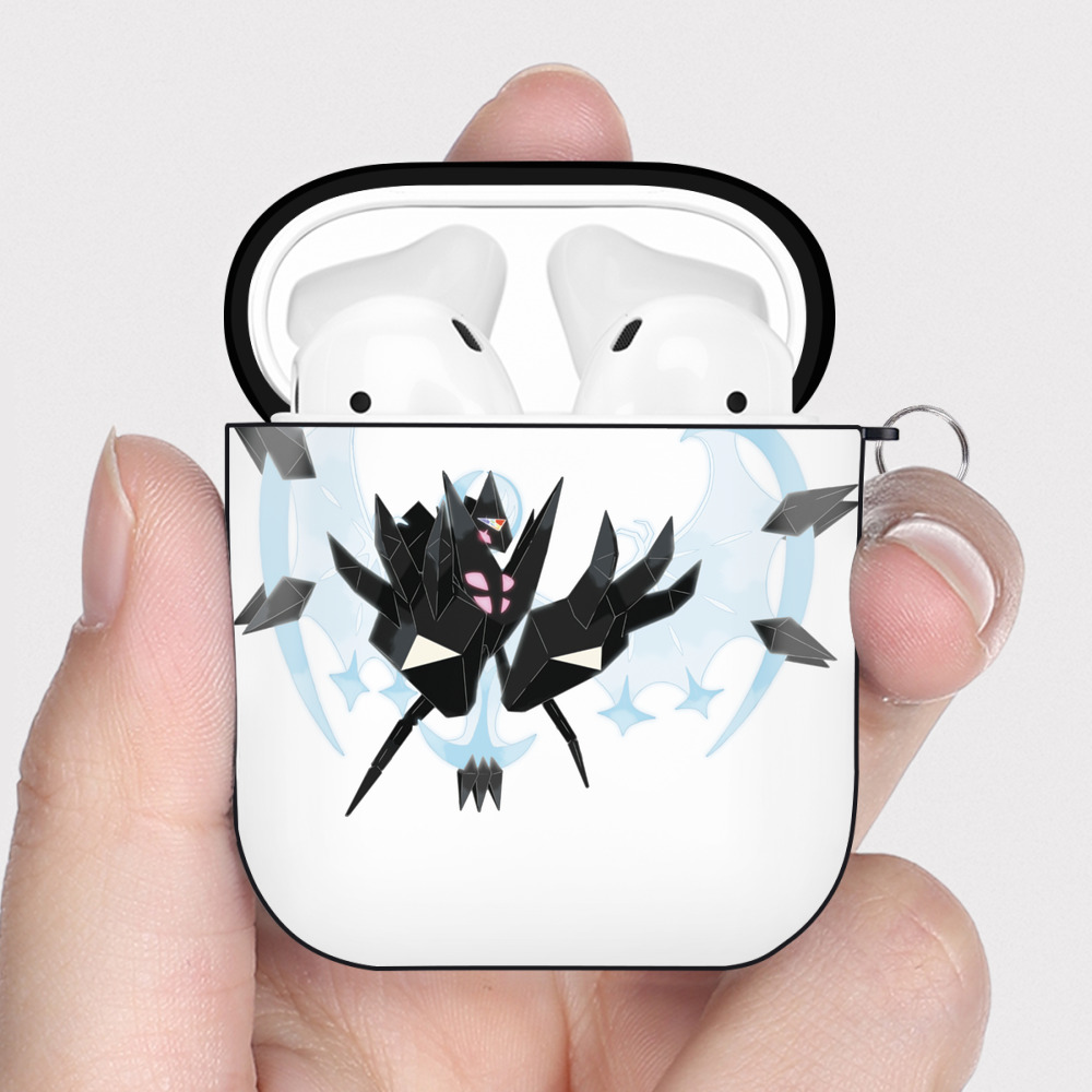 （画像用） ポケットモンスター Pokémon AirPods 第2世代保護ケース ハードシェル ブラック 耐衝撃・防指紋・カラビナ付き