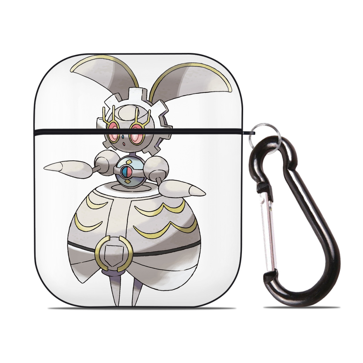 （画像用） ポケットモンスター Pokémon AirPods 第2世代保護ケース ハードシェル ブラック 耐衝撃・防指紋・カラビナ付き