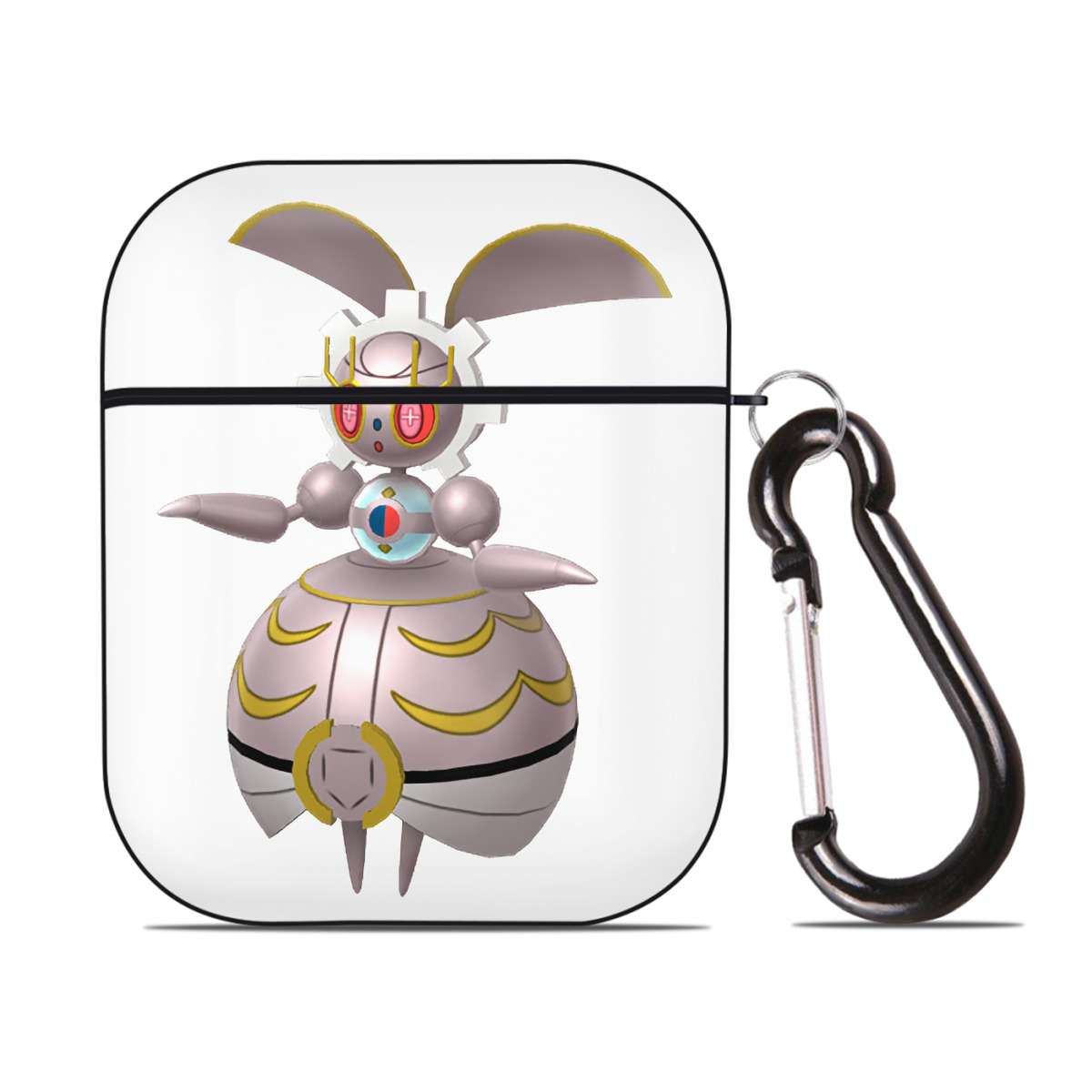 （画像用） ポケットモンスター Pokémon AirPods 第2世代保護ケース ハードシェル ブラック 耐衝撃・防指紋・カラビナ付き