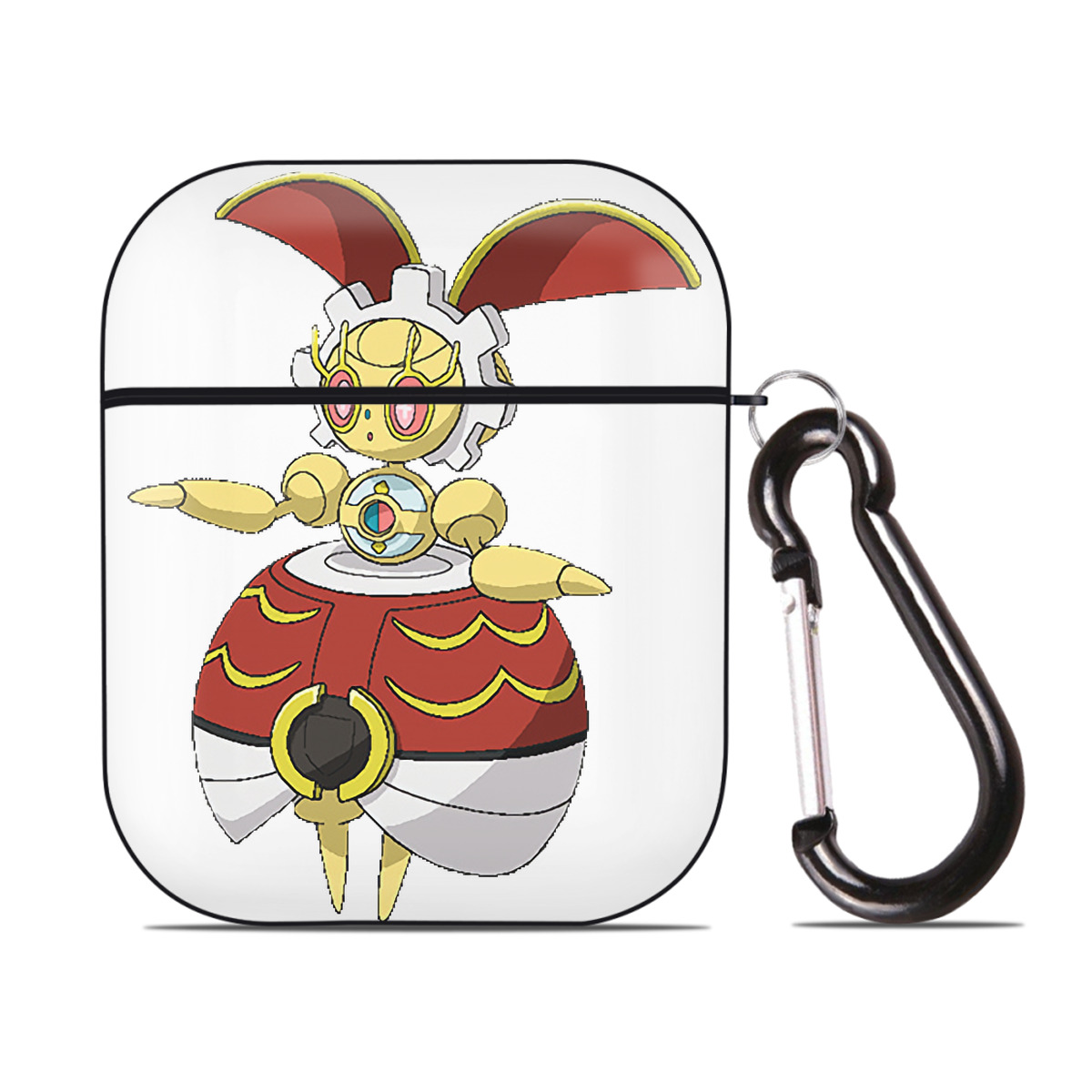 （画像用） ポケットモンスター Pokémon AirPods 第2世代保護ケース ハードシェル ブラック 耐衝撃・防指紋・カラビナ付き