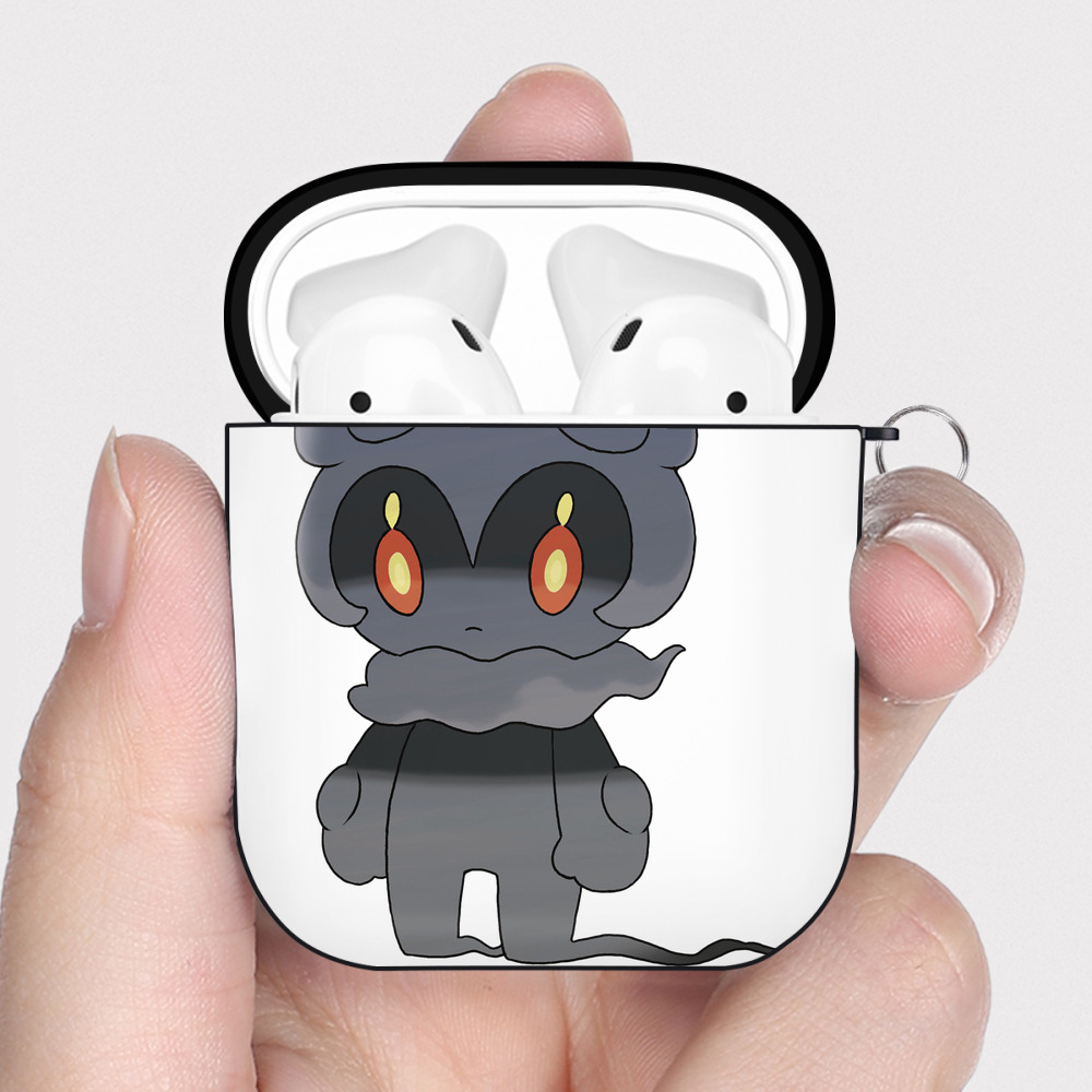 （画像用） ポケットモンスター Pokémon AirPods 第2世代保護ケース ハードシェル ブラック 耐衝撃・防指紋・カラビナ付き