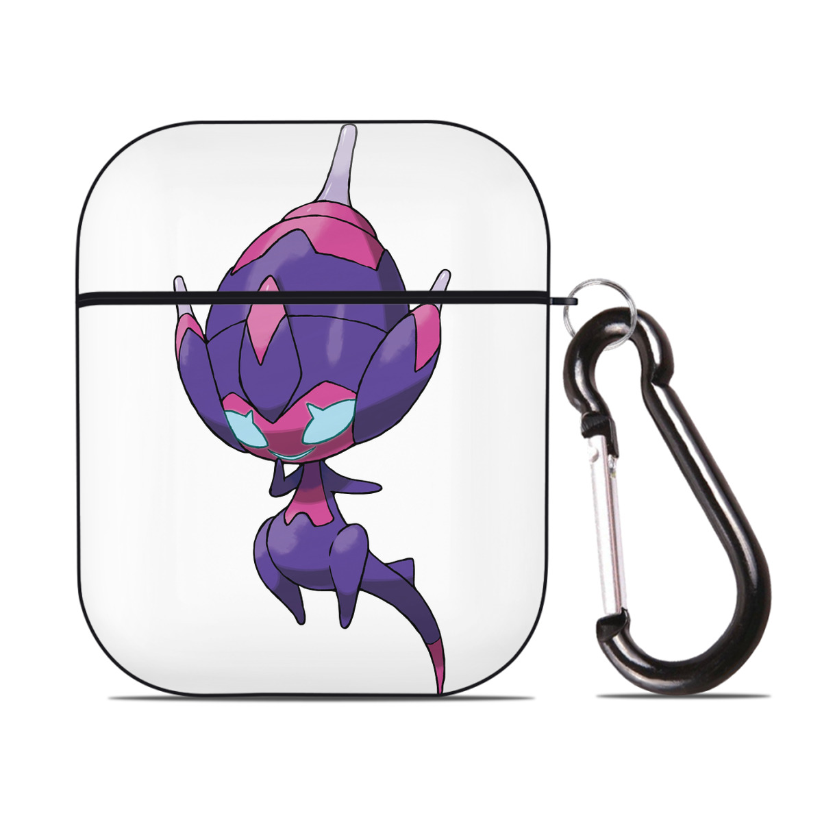 （画像用） ポケットモンスター Pokémon AirPods 第2世代保護ケース ハードシェル ブラック 耐衝撃・防指紋・カラビナ付き
