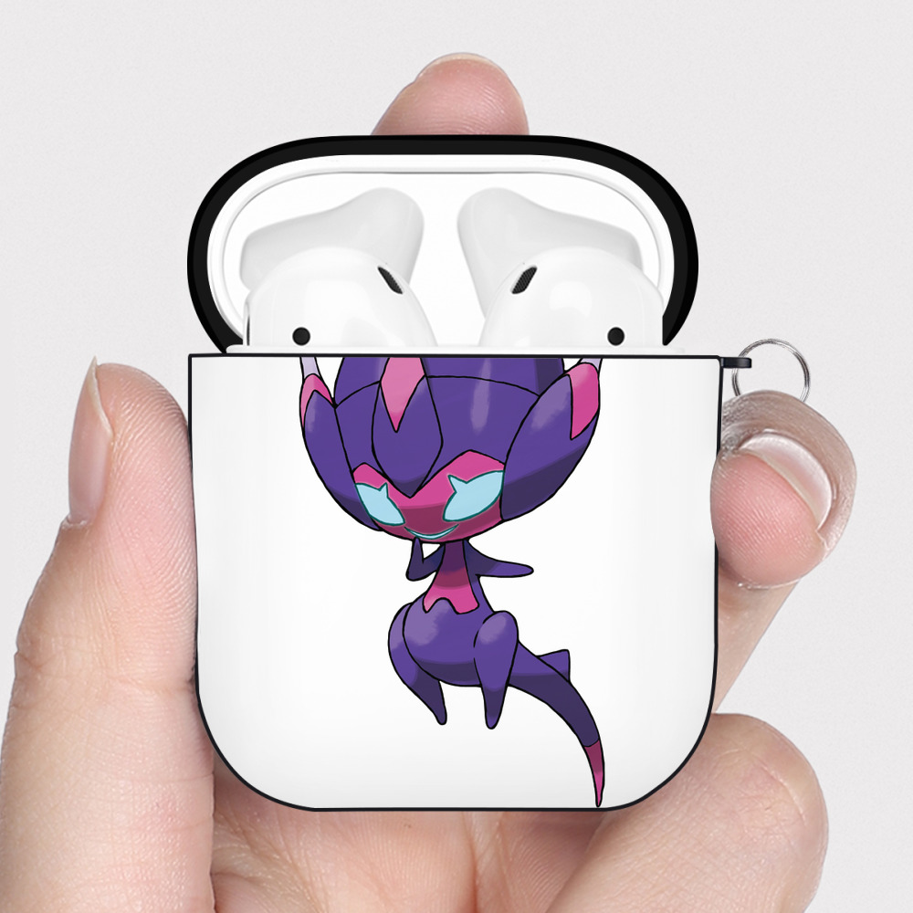 （画像用） ポケットモンスター Pokémon AirPods 第2世代保護ケース ハードシェル ブラック 耐衝撃・防指紋・カラビナ付き