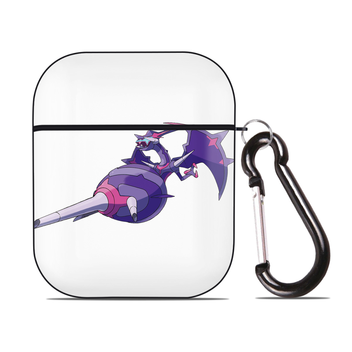 （画像用） ポケットモンスター Pokémon AirPods 第2世代保護ケース ハードシェル ブラック 耐衝撃・防指紋・カラビナ付き