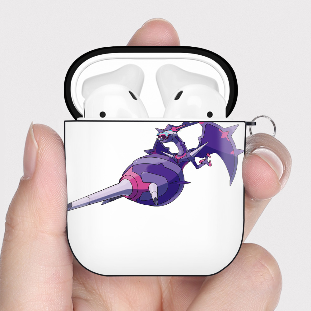 （画像用） ポケットモンスター Pokémon AirPods 第2世代保護ケース ハードシェル ブラック 耐衝撃・防指紋・カラビナ付き