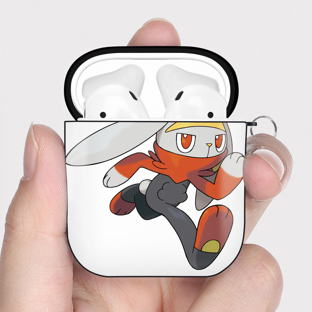 （画像用） ポケットモンスター Pokémon AirPods 第2世代保護ケース ハードシェル ブラック 耐衝撃・防指紋・カラビナ付き