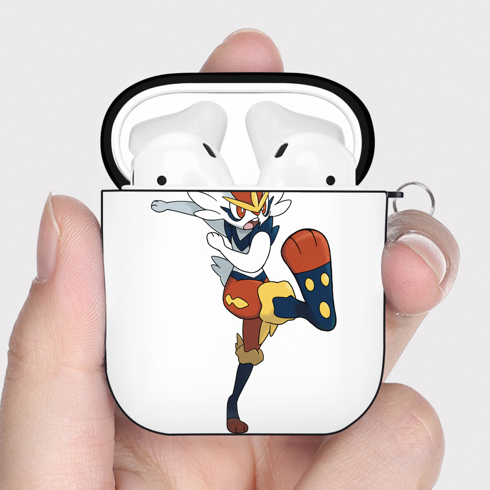 （画像用） ポケットモンスター Pokémon AirPods 第2世代保護ケース ハードシェル ブラック 耐衝撃・防指紋・カラビナ付き