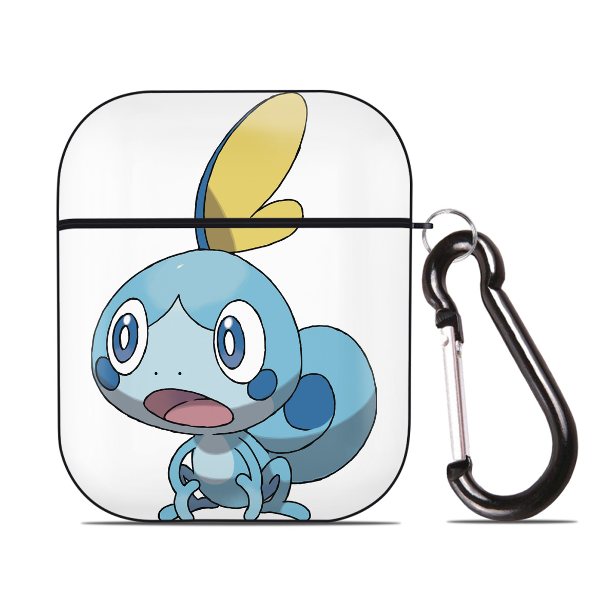 （画像用） ポケットモンスター Pokémon AirPods 第2世代保護ケース ハードシェル ブラック 耐衝撃・防指紋・カラビナ付き