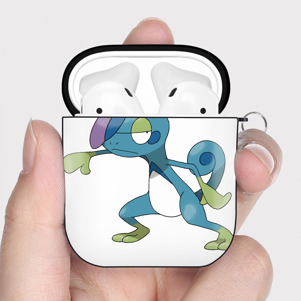 （画像用） ポケットモンスター Pokémon AirPods 第2世代保護ケース ハードシェル ブラック 耐衝撃・防指紋・カラビナ付き