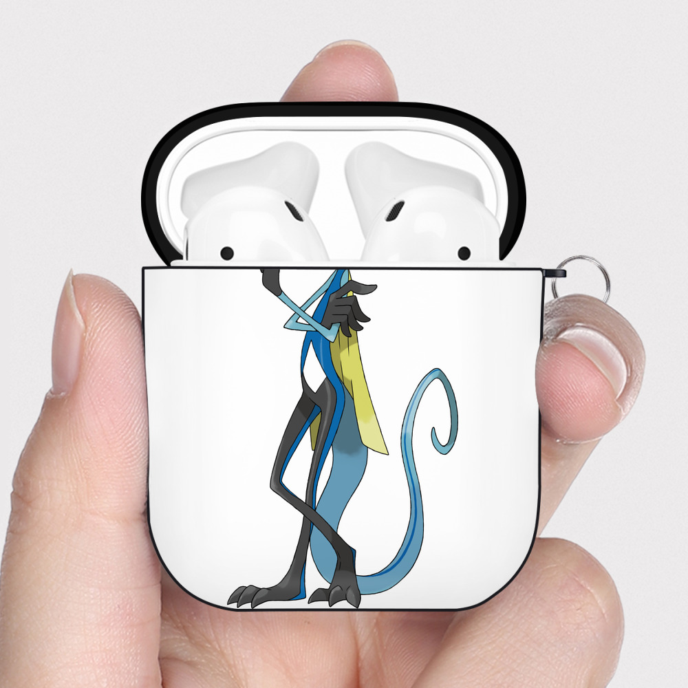 （画像用） ポケットモンスター Pokémon AirPods 第2世代保護ケース ハードシェル ブラック 耐衝撃・防指紋・カラビナ付き