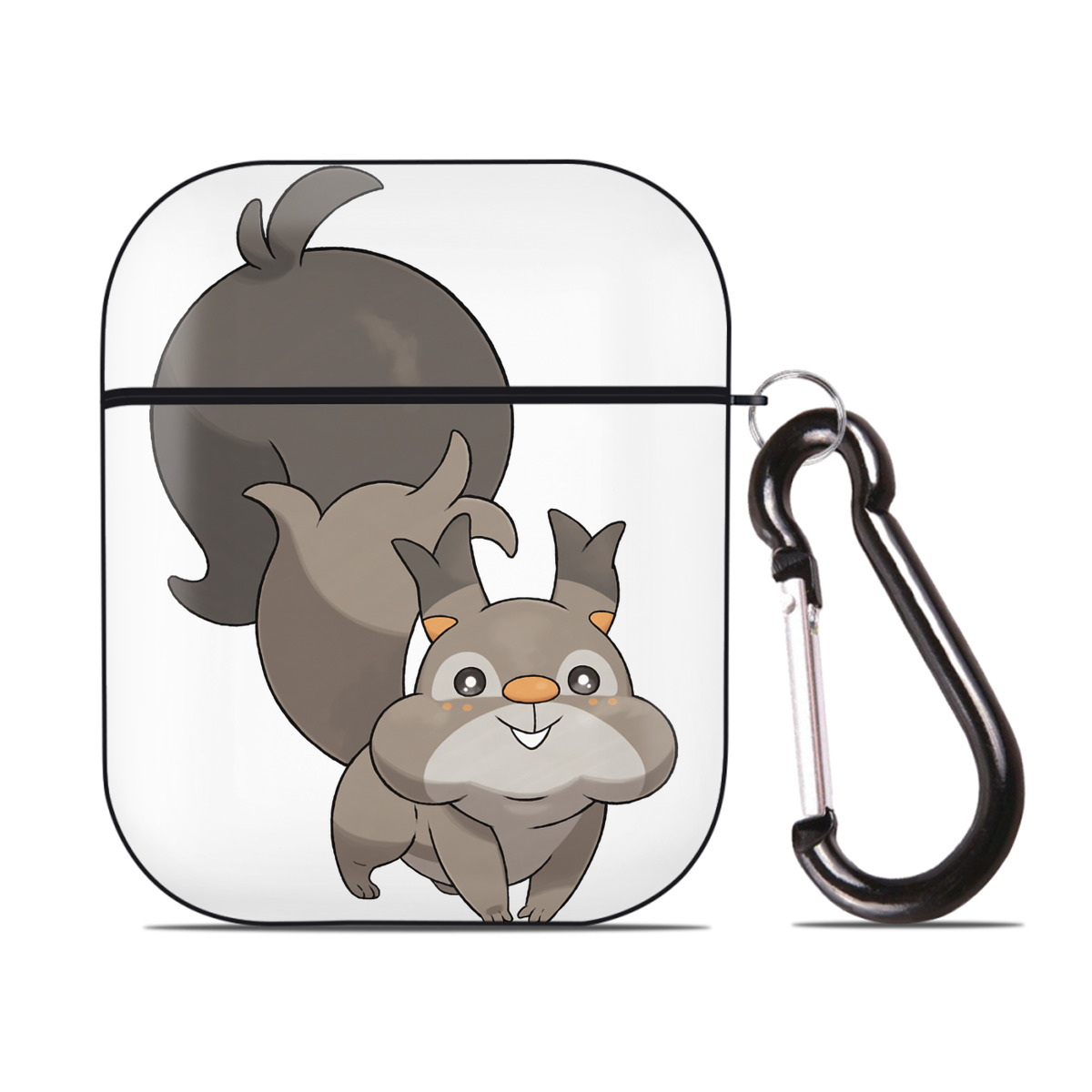 （画像用） ポケットモンスター Pokémon AirPods 第2世代保護ケース ハードシェル ブラック 耐衝撃・防指紋・カラビナ付き