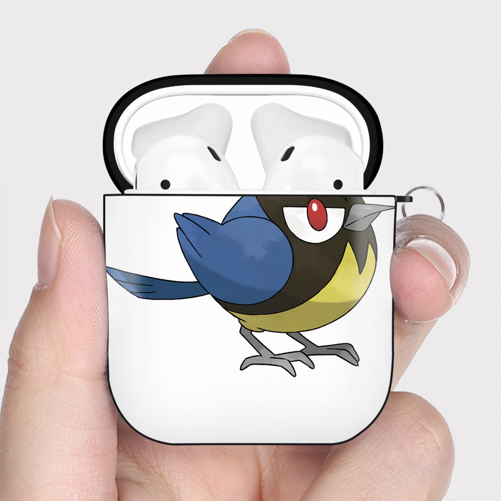 （画像用） ポケットモンスター Pokémon AirPods 第2世代保護ケース ハードシェル ブラック 耐衝撃・防指紋・カラビナ付き