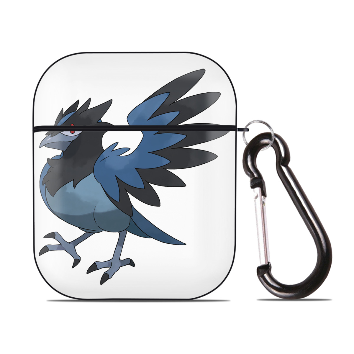 （画像用） ポケットモンスター Pokémon AirPods 第2世代保護ケース ハードシェル ブラック 耐衝撃・防指紋・カラビナ付き