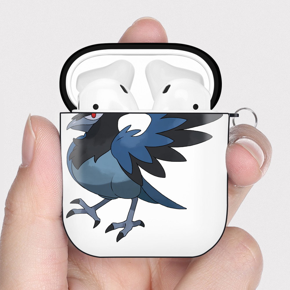 （画像用） ポケットモンスター Pokémon AirPods 第2世代保護ケース ハードシェル ブラック 耐衝撃・防指紋・カラビナ付き