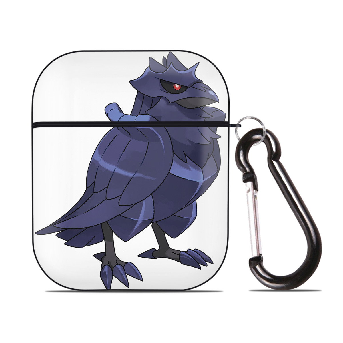 （画像用） ポケットモンスター Pokémon AirPods 第2世代保護ケース ハードシェル ブラック 耐衝撃・防指紋・カラビナ付き