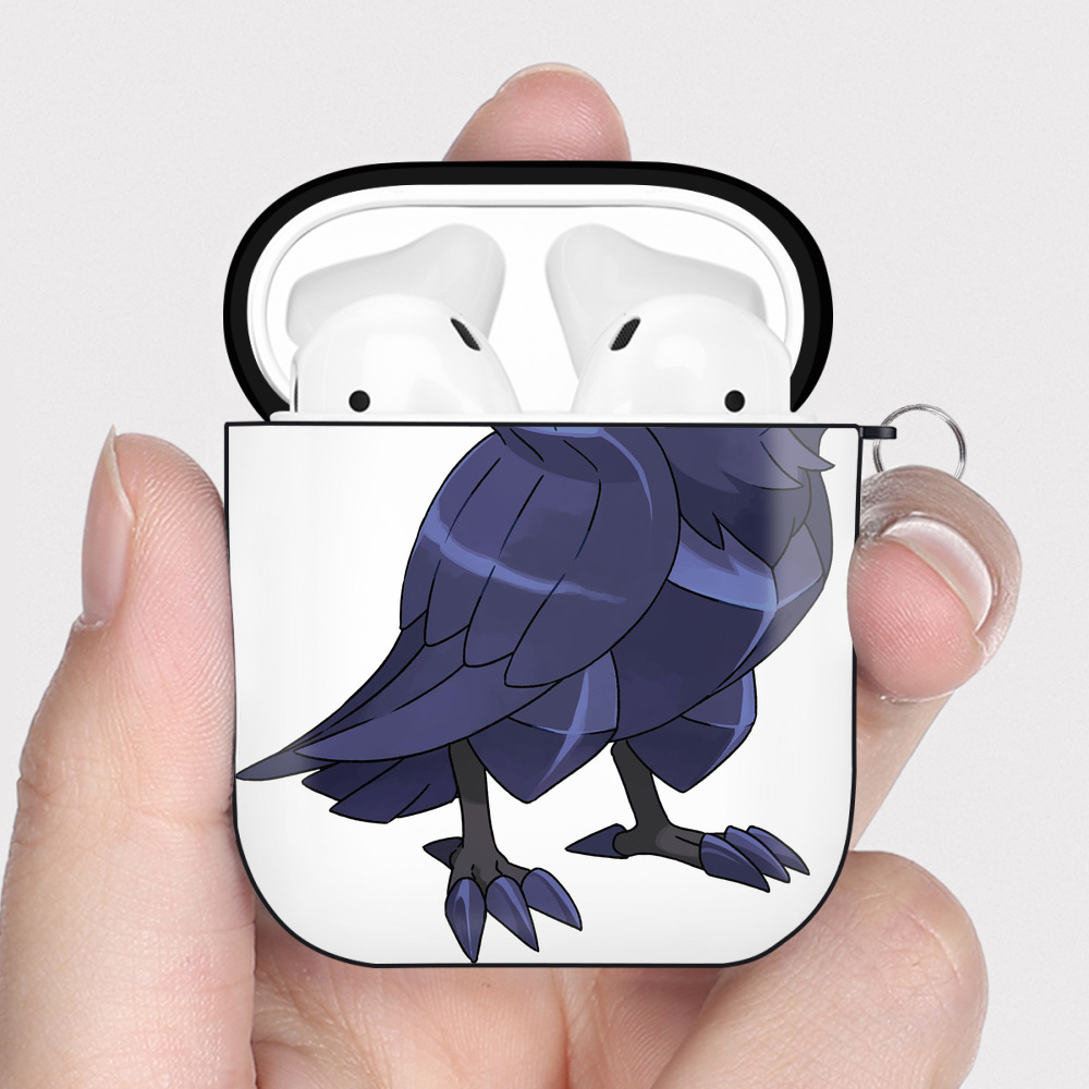 （画像用） ポケットモンスター Pokémon AirPods 第2世代保護ケース ハードシェル ブラック 耐衝撃・防指紋・カラビナ付き