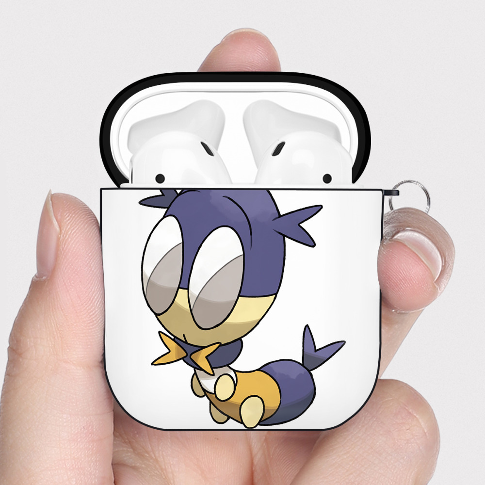 （画像用） ポケットモンスター Pokémon AirPods 第2世代保護ケース ハードシェル ブラック 耐衝撃・防指紋・カラビナ付き