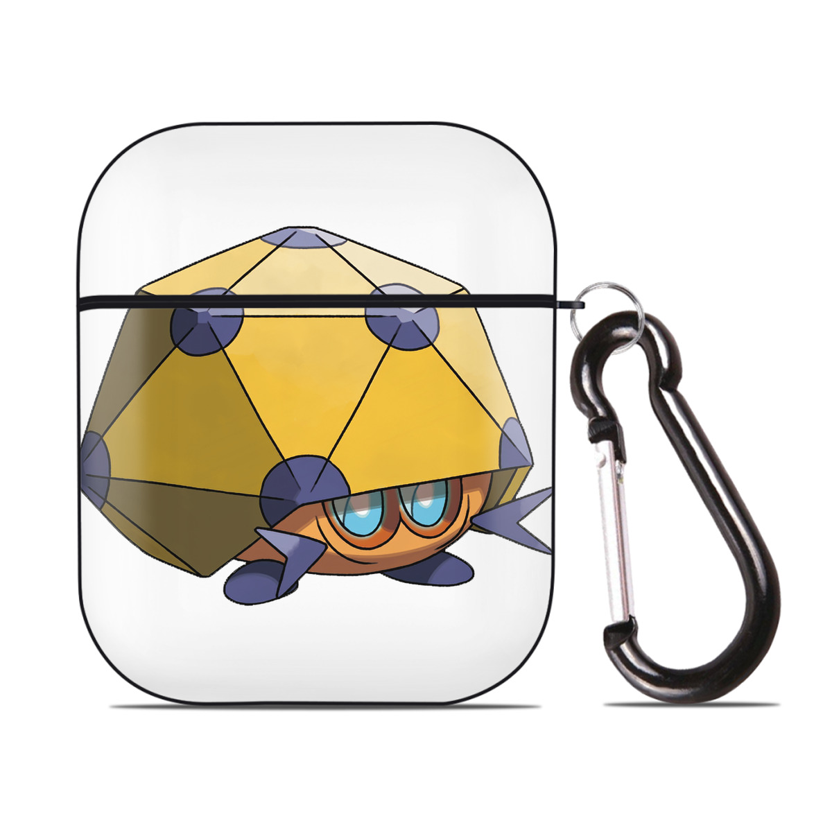 （画像用） ポケットモンスター Pokémon AirPods 第2世代保護ケース ハードシェル ブラック 耐衝撃・防指紋・カラビナ付き