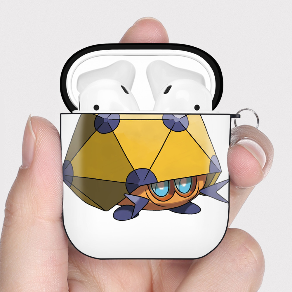 （画像用） ポケットモンスター Pokémon AirPods 第2世代保護ケース ハードシェル ブラック 耐衝撃・防指紋・カラビナ付き