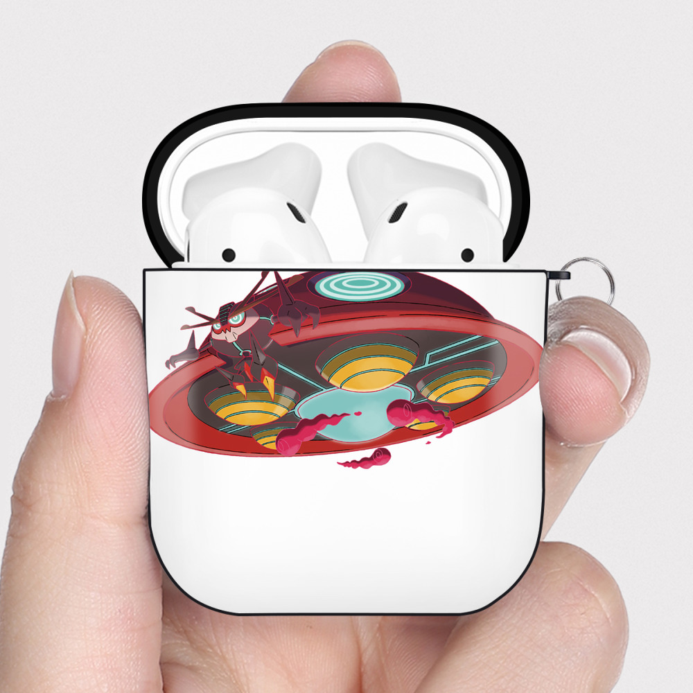 （画像用） ポケットモンスター Pokémon AirPods 第2世代保護ケース ハードシェル ブラック 耐衝撃・防指紋・カラビナ付き