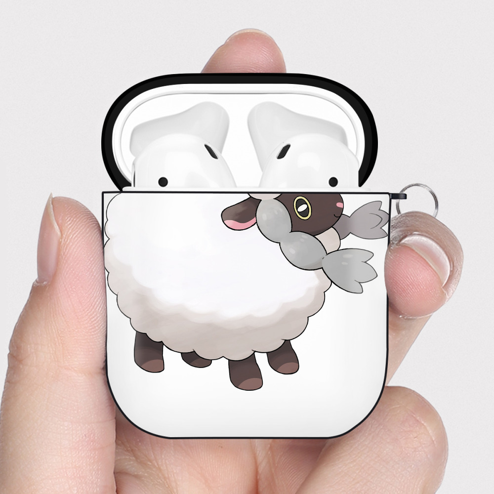 （画像用） ポケットモンスター Pokémon AirPods 第2世代保護ケース ハードシェル ブラック 耐衝撃・防指紋・カラビナ付き