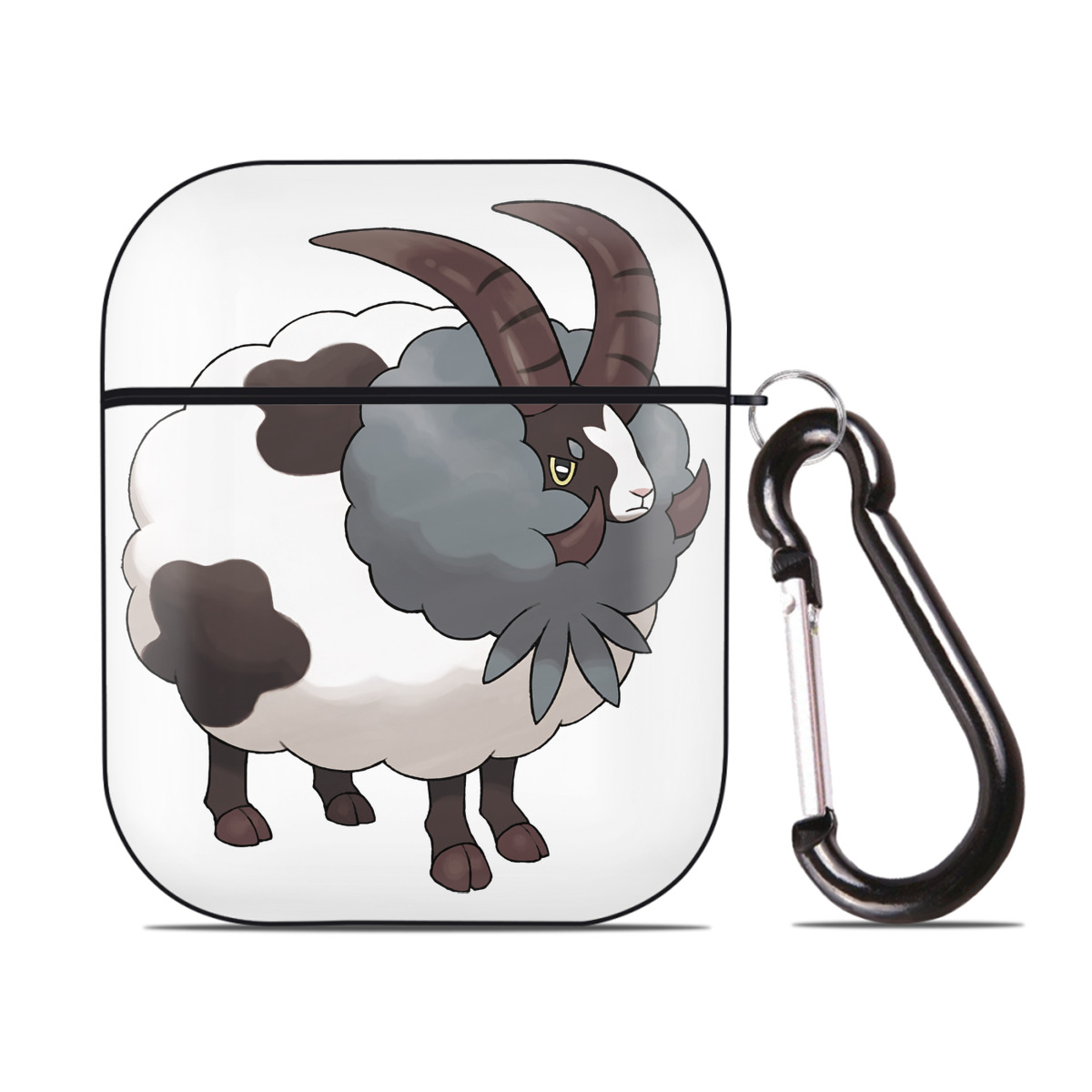 （画像用） ポケットモンスター Pokémon AirPods 第2世代保護ケース ハードシェル ブラック 耐衝撃・防指紋・カラビナ付き