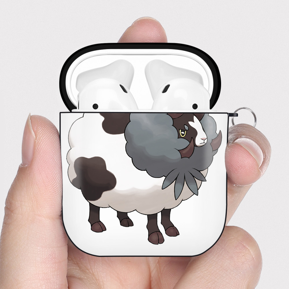 （画像用） ポケットモンスター Pokémon AirPods 第2世代保護ケース ハードシェル ブラック 耐衝撃・防指紋・カラビナ付き