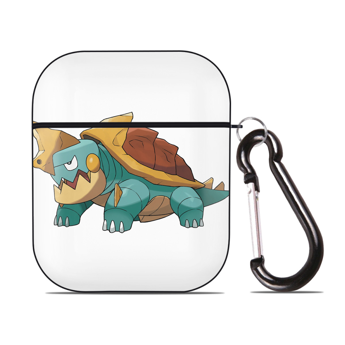 （画像用） ポケットモンスター Pokémon AirPods 第2世代保護ケース ハードシェル ブラック 耐衝撃・防指紋・カラビナ付き