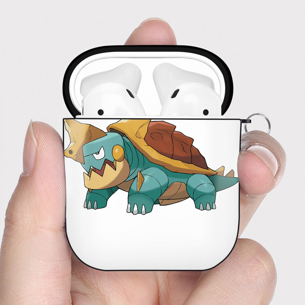 （画像用） ポケットモンスター Pokémon AirPods 第2世代保護ケース ハードシェル ブラック 耐衝撃・防指紋・カラビナ付き