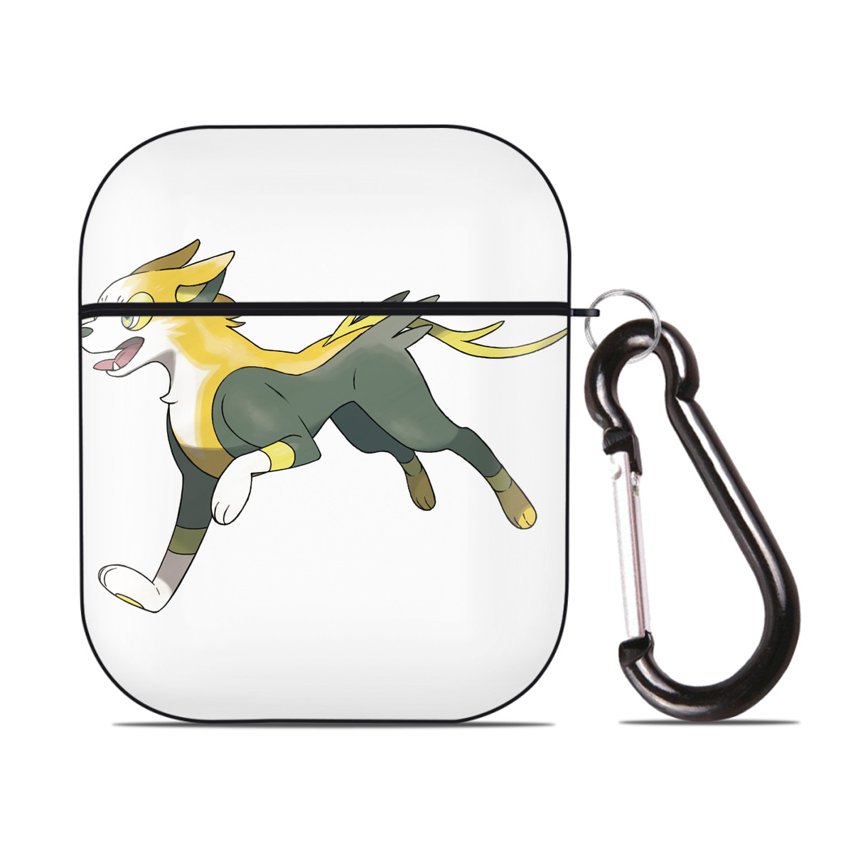 （画像用） ポケットモンスター Pokémon AirPods 第2世代保護ケース ハードシェル ブラック 耐衝撃・防指紋・カラビナ付き