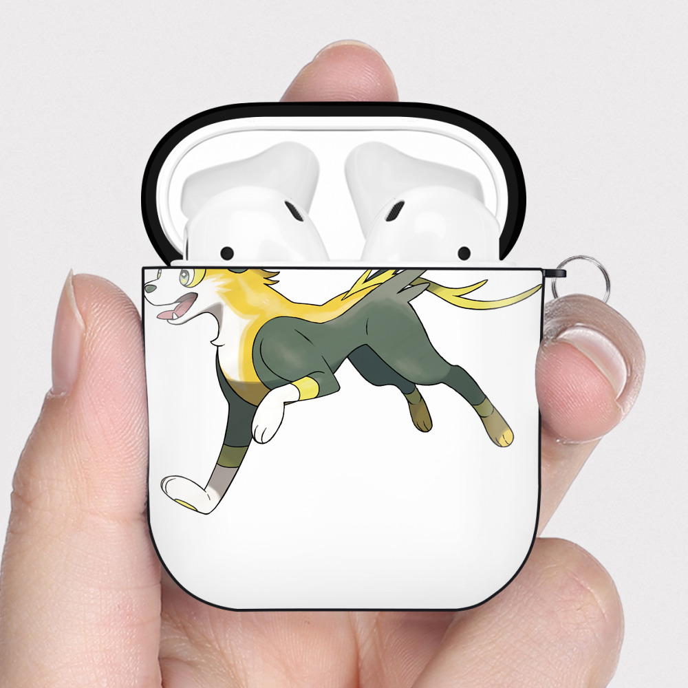 （画像用） ポケットモンスター Pokémon AirPods 第2世代保護ケース ハードシェル ブラック 耐衝撃・防指紋・カラビナ付き