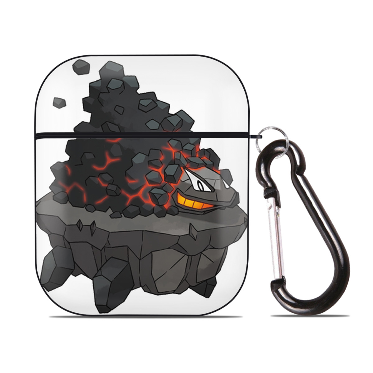 （画像用） ポケットモンスター Pokémon AirPods 第2世代保護ケース ハードシェル ブラック 耐衝撃・防指紋・カラビナ付き