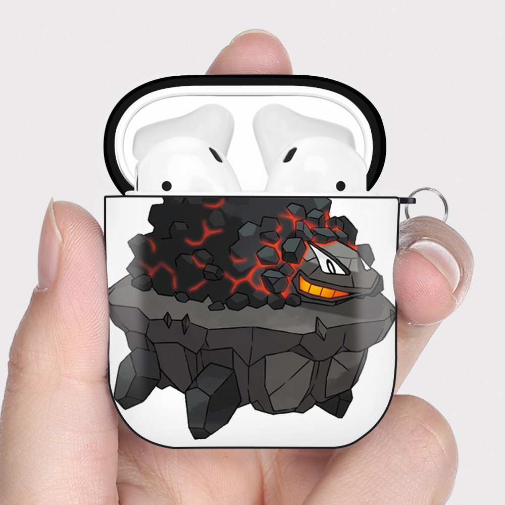 （画像用） ポケットモンスター Pokémon AirPods 第2世代保護ケース ハードシェル ブラック 耐衝撃・防指紋・カラビナ付き