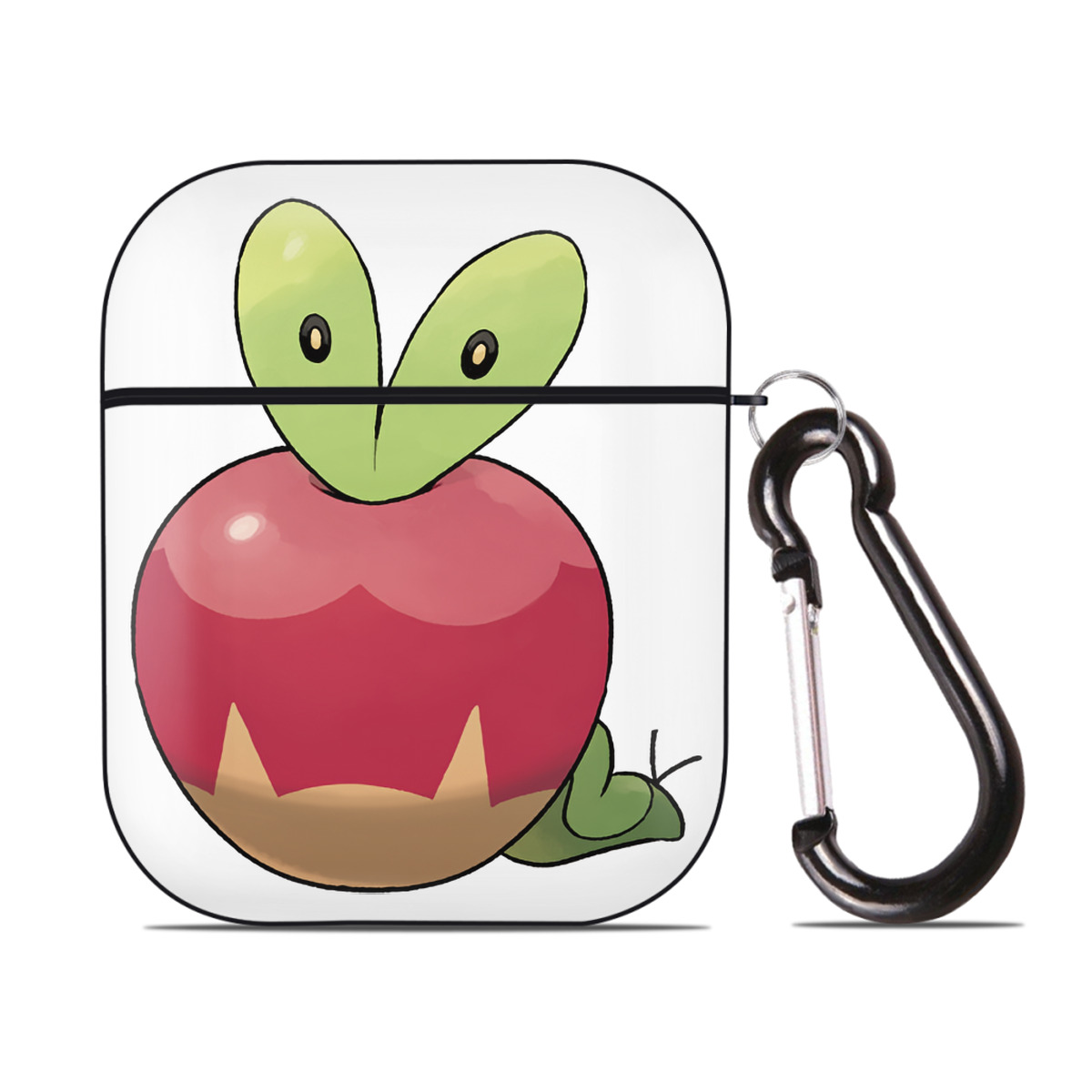 （画像用） ポケットモンスター Pokémon AirPods 第2世代保護ケース ハードシェル ブラック 耐衝撃・防指紋・カラビナ付き