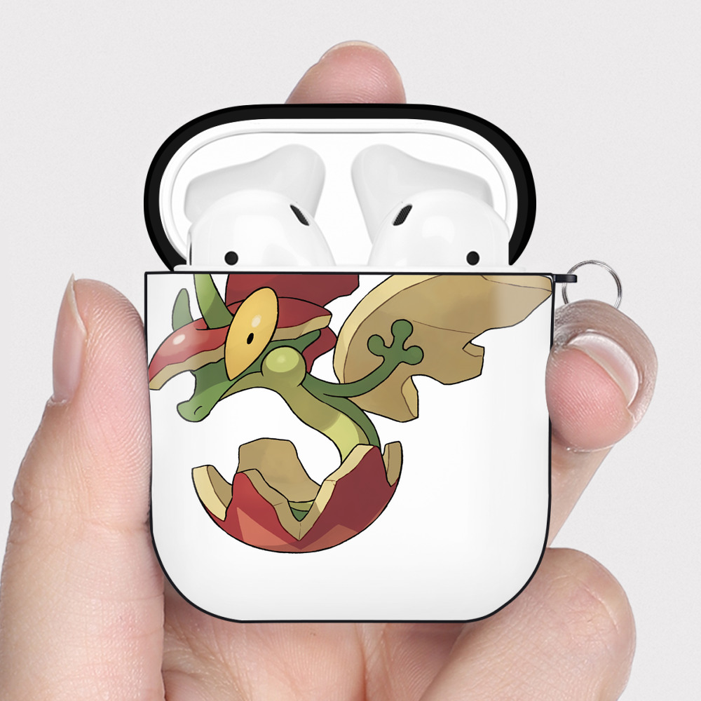 （画像用） ポケットモンスター Pokémon AirPods 第2世代保護ケース ハードシェル ブラック 耐衝撃・防指紋・カラビナ付き