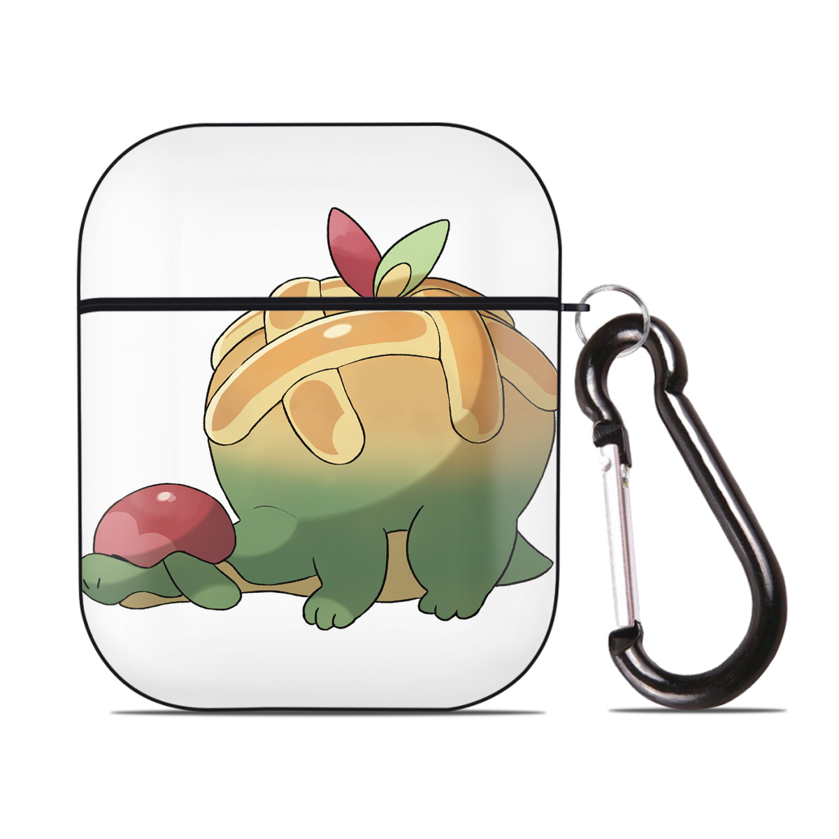 （画像用） ポケットモンスター Pokémon AirPods 第2世代保護ケース ハードシェル ブラック 耐衝撃・防指紋・カラビナ付き