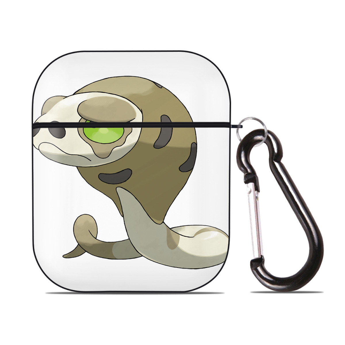（画像用） ポケットモンスター Pokémon AirPods 第2世代保護ケース ハードシェル ブラック 耐衝撃・防指紋・カラビナ付き