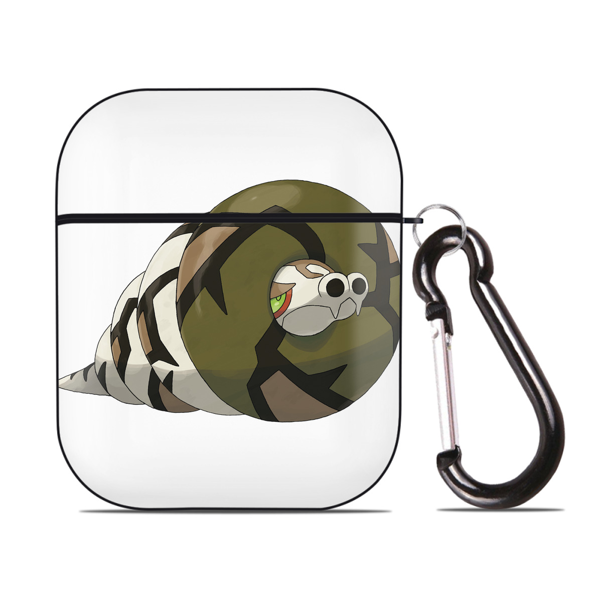 （画像用） ポケットモンスター Pokémon AirPods 第2世代保護ケース ハードシェル ブラック 耐衝撃・防指紋・カラビナ付き