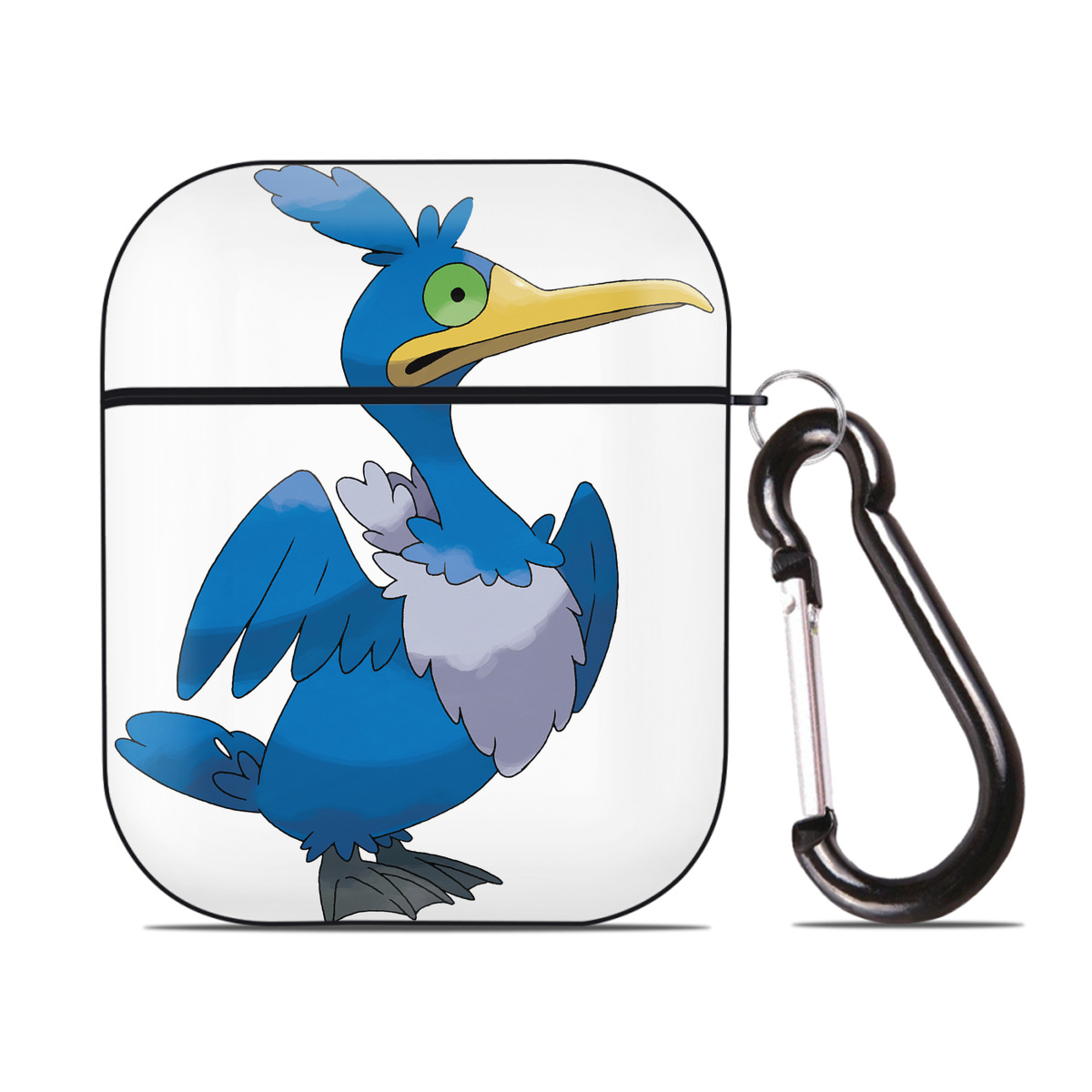 （画像用） ポケットモンスター Pokémon AirPods 第2世代保護ケース ハードシェル ブラック 耐衝撃・防指紋・カラビナ付き