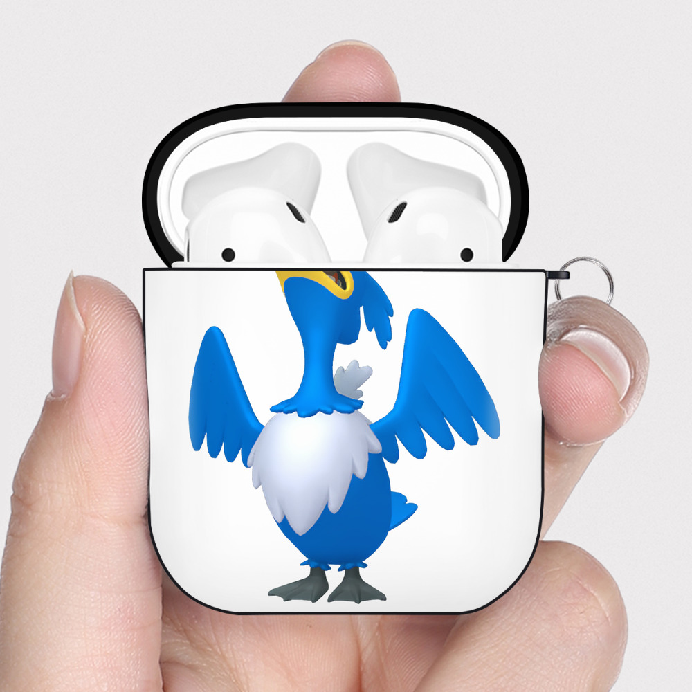 （画像用） ポケットモンスター Pokémon AirPods 第2世代保護ケース ハードシェル ブラック 耐衝撃・防指紋・カラビナ付き