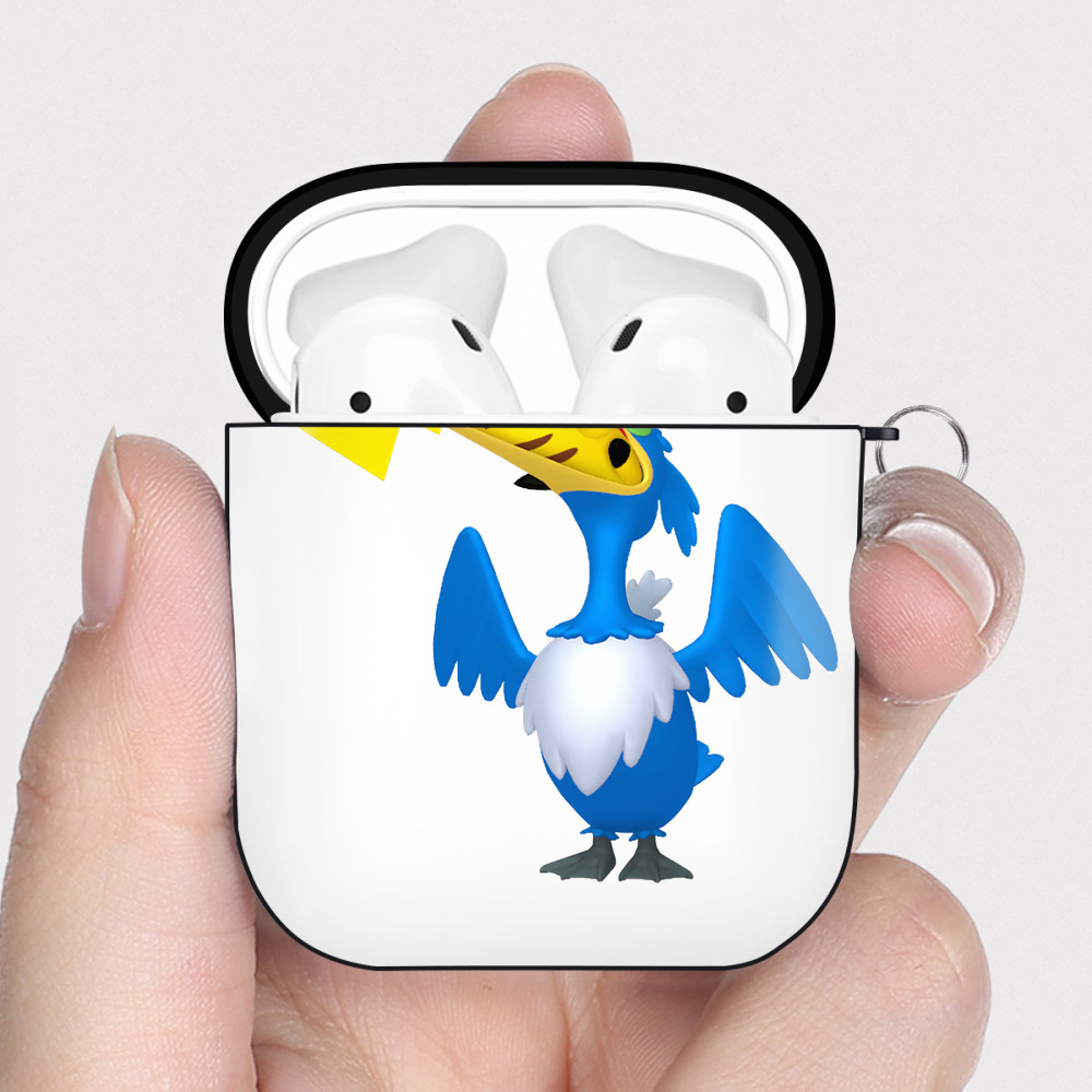 （画像用） ポケットモンスター Pokémon AirPods 第2世代保護ケース ハードシェル ブラック 耐衝撃・防指紋・カラビナ付き