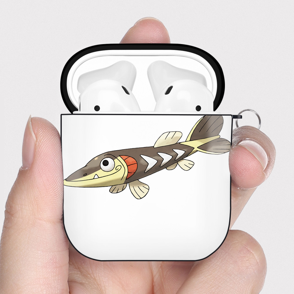 （画像用） ポケットモンスター Pokémon AirPods 第2世代保護ケース ハードシェル ブラック 耐衝撃・防指紋・カラビナ付き