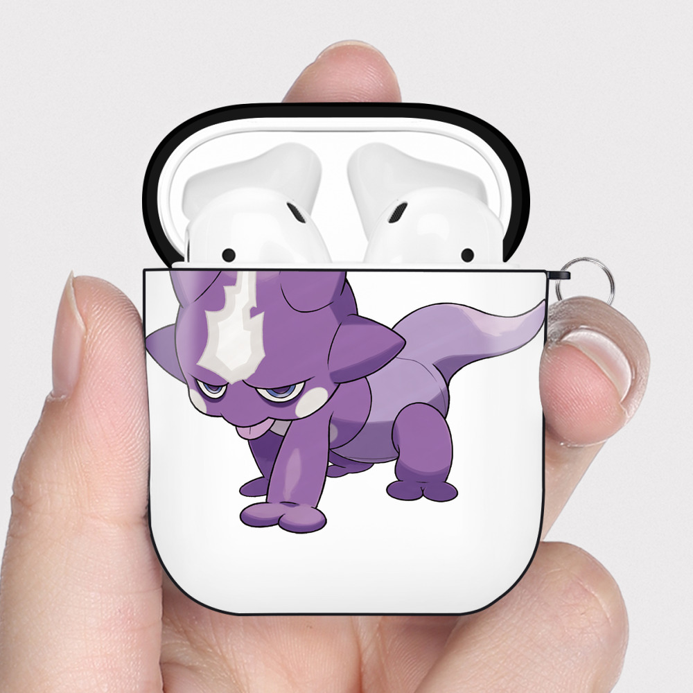 （画像用） ポケットモンスター Pokémon AirPods 第2世代保護ケース ハードシェル ブラック 耐衝撃・防指紋・カラビナ付き