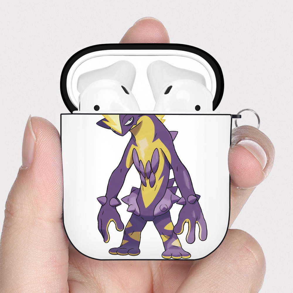 （画像用） ポケットモンスター Pokémon AirPods 第2世代保護ケース ハードシェル ブラック 耐衝撃・防指紋・カラビナ付き