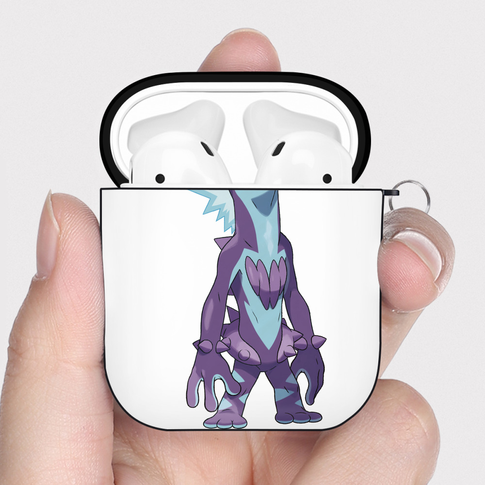 （画像用） ポケットモンスター Pokémon AirPods 第2世代保護ケース ハードシェル ブラック 耐衝撃・防指紋・カラビナ付き