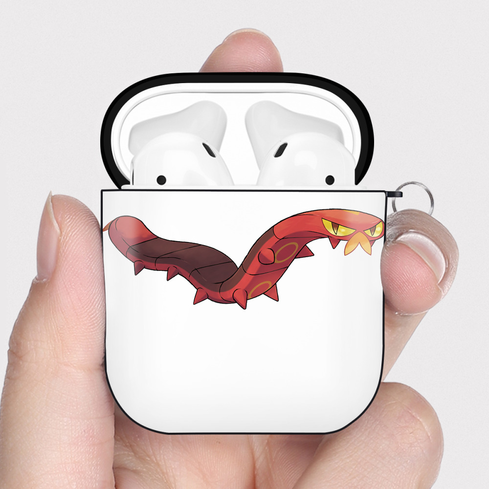 （画像用） ポケットモンスター Pokémon AirPods 第2世代保護ケース ハードシェル ブラック 耐衝撃・防指紋・カラビナ付き