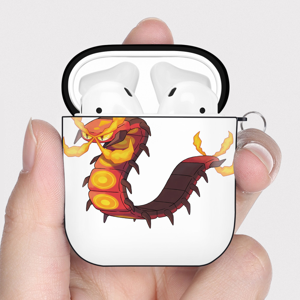 （画像用） ポケットモンスター Pokémon AirPods 第2世代保護ケース ハードシェル ブラック 耐衝撃・防指紋・カラビナ付き